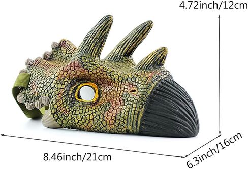 Soft Rubber Dinosaur Claw Hand Puppets, Dinosaur Mask Role Play Toy for Toddlers Boys Girls Gifts (Brown, 1 Pcs) Q9899-591 in Saudi Arabia