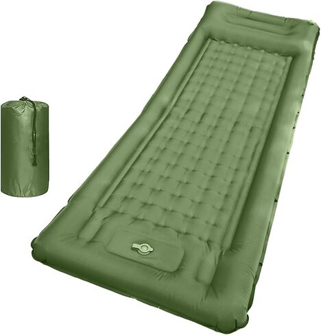 78in x 29in x 5in Camping Sleeping Pad, Upgraded Durable Waterproof Compact Traveling Air Mattress, Built-in Foot Pump, Ultralight Inflatable Sleeping Mat for Backpacking, Hiking in Saudi Arabia
