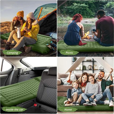 78in x 29in x 5in Camping Sleeping Pad, Upgraded Durable Waterproof Compact Traveling Air Mattress, Built-in Foot Pump, Ultralight Inflatable Sleeping Mat for Backpacking, Hiking in Saudi Arabia