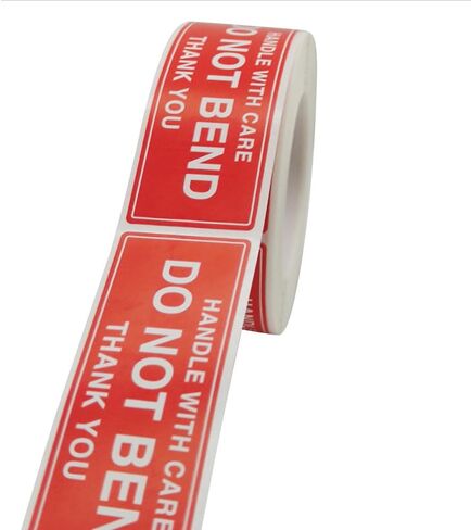 Do Not Bend Stickers - Warning Stickers for Shipping Fragile Handle with Care Strong Adhesive Fragile Labels Packing 250 Permanent Adhesive Labels Per Roll (Do not Bend) in Saudi Arabia