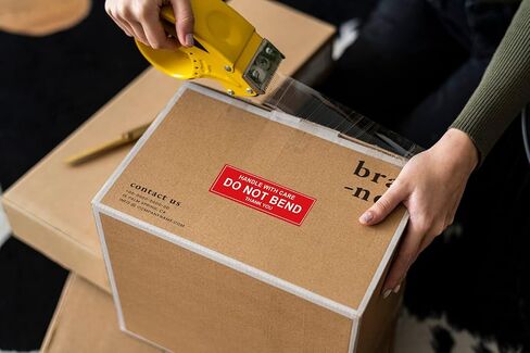 Do Not Bend Stickers - Warning Stickers for Shipping Fragile Handle with Care Strong Adhesive Fragile Labels Packing 250 Permanent Adhesive Labels Per Roll (Do not Bend) in Saudi Arabia