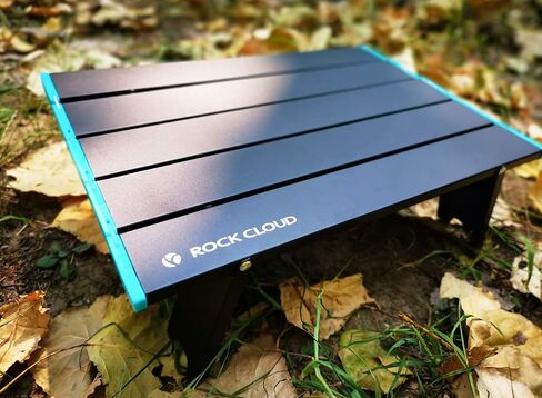 ROCK CLOUD Folding Beach Table Aluminum Portable Camping Table Ultralight, Black in Kuwait