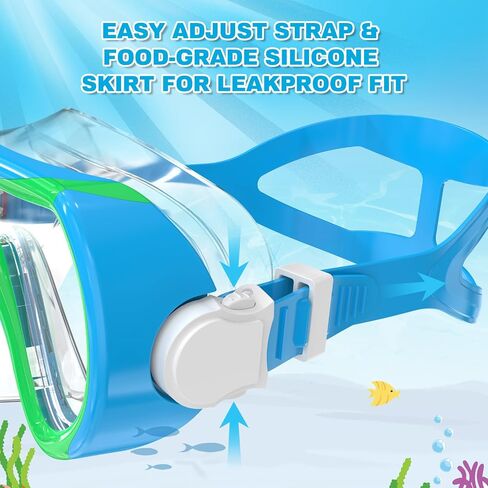 Kids Swimming Goggles, Kids Swim Mask with Nose Cover for Kids Youth 3-15, Anti-Shattered Lens No-leak in Saudi Arabia