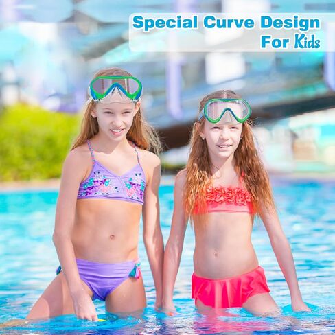Kids Swimming Goggles, Kids Swim Mask with Nose Cover for Kids Youth 3-15, Anti-Shattered Lens No-leak in Saudi Arabia