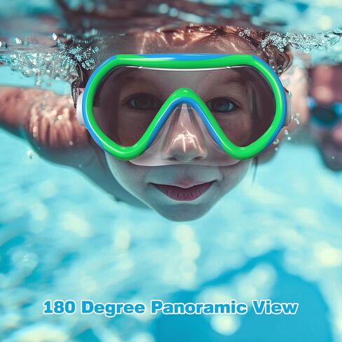 Kids Swimming Goggles, Kids Swim Mask with Nose Cover for Kids Youth 3-15, Anti-Shattered Lens No-leak in Saudi Arabia