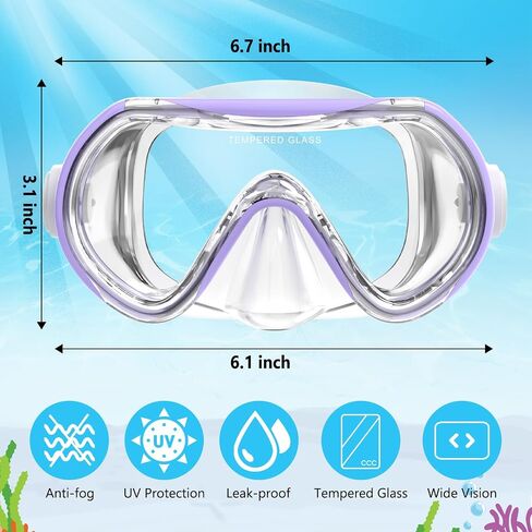Kids Swimming Goggles, Kids Swim Mask with Nose Cover for Kids Youth 3-15, Anti-Shattered Lens No-leak in Saudi Arabia