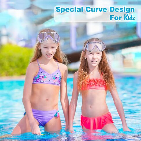 Kids Swimming Goggles, Kids Swim Mask with Nose Cover for Kids Youth 3-15, Anti-Shattered Lens No-leak in Saudi Arabia