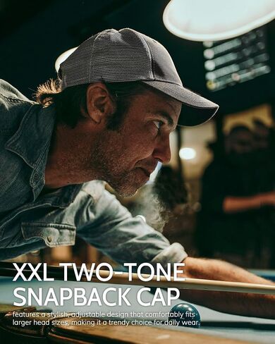 Zylioo XXL Oversize Mesh Snapback Cap,Large Breathable Trucker Hat,Big Heads Adjustable Summer Cap,Two Tone Travel Cap in Saudi Arabia