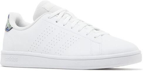 حذاء تنس Adidas Women's Advantage Base Court، زهور بيضاء، مقاس 6 in Kuwait