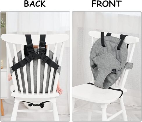 Travel Harness Seat for Baby High Chair,Safety Harness Chair Accessory for Baby Feeding, Portable Fabric Harness Toddler Chair Seat with Adjustable Straps, Baby Must Haves Travel Essential in Kuwait
