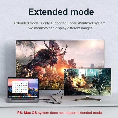 منفذ عرض صغير إلى موزع منفذ عرض مزدوج بدقة 4K@60 هرتز، mDP إلى 2 Displayport Hub متعدد الدفق يدعم دقة 4K لنظام Windows وMac in Kuwait