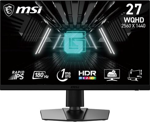 شاشة كمبيوتر MSI G272QPF E2 مقاس 27 بوصة 2560 × 1440 (QHD)، 180 هرتز، مزامنة تكيفية، HDMI، منفذ DisplayPort، قابل للتركيب على VESA، إمالة، ارتفاع قابل للتعديل، مكبر صوت، 1 مللي ثانية، أسود in Saudi Arabia