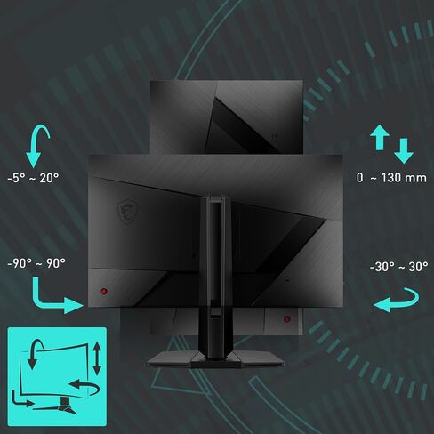 شاشة كمبيوتر MSI G272QPF E2 مقاس 27 بوصة 2560 × 1440 (QHD)، 180 هرتز، مزامنة تكيفية، HDMI، منفذ DisplayPort، قابل للتركيب على VESA، إمالة، ارتفاع قابل للتعديل، مكبر صوت، 1 مللي ثانية، أسود in Saudi Arabia