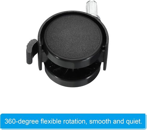 عجلات دوارة جذعية مقاس 1.5 بوصة من باتيكل، 10 عجلات جذعية دوارة 360 درجة من النايلون مع فرامل لاستبدال أثاث مكتب الكرسي، أسود in Kuwait