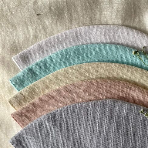 Pack of 5 - Cotton Linen - 3 Layered Face Mask - Washable, Reusable in Saudi Arabia