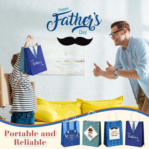 Saypacck 100 Pcs Fathers Day Bags Fathers Day Gift Bags Bulk Fathers Day Party Favors Fathers Day Gift Bags Fathers Day Favors Fathers Day Party Supplies for Dad Grandpa Father's Day Party Supplies in Saudi Arabia