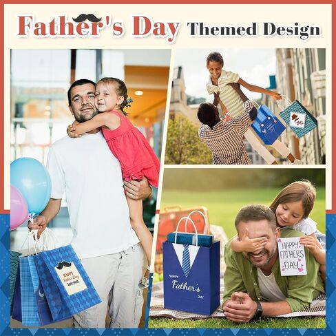 Saypacck 100 Pcs Fathers Day Bags Fathers Day Gift Bags Bulk Fathers Day Party Favors Fathers Day Gift Bags Fathers Day Favors Fathers Day Party Supplies for Dad Grandpa Father's Day Party Supplies in Saudi Arabia