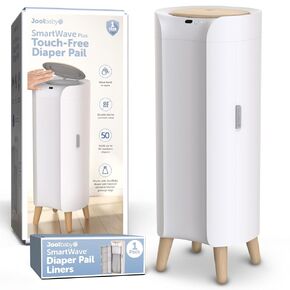 Jool Baby SmartWave Plus Diaper Pail & Refill – Motion Sensing Lid with Odor Lock – Compatible with Regular Trash Bags – Holds up to 50 Newborn Diapers in Saudi Arabia