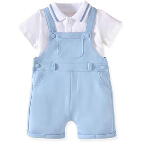 6-3T Baby Toddler Boys Polo and Shorts Infant Overalls 2-piece Summer Outfit Set in Kuwait