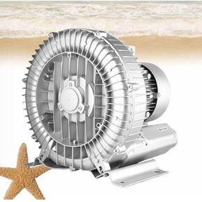 110V Regenerative Blower, High Pressure Air Pump for Pond Aeration, Vacuum Suction & Ventilation, Durable Aluminum Housing, Low Noise Industrial Fan for Fish Tank and Factory Use in Kuwait