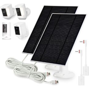 4W Solar Panel Charger Compatible with Ring Stick Up Outdoor Cam/Pro,Ring Spotlight Cam Plus/Pro,with USB-C to Barrel Plug Adapter (2PACK) in Saudi Arabia