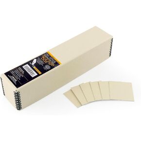 Lineco Archival Slide Storage Box with 6 Dividers, Tan-2.5" x 2.125" x 11" | Acid-Free Print File Case, Preserve and Organize Photography, Stamps, Cards, Negatives, and Films Collection in Kuwait