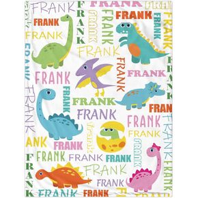 Personalized Baby Blanket for Boys, Custom Baby Blanket with Name Super Soft Personalized Name Blankets for Kids, Custom Animals Blankets for Infant Toddler, Babys Gifts for Birthday in Kuwait