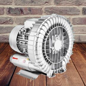 Vortex Air Blower Suction Fan 110V 50Hz Single Phase High Pressure Regenerative Pump Quiet Aluminum Body Dual Use for Sewage Aeration Aquariums Industrial Ventilation Efficient Dust Filter Stable Base in Kuwait