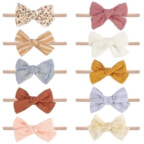 Baby Girl Headbands and Bows, Newborn Infant Toddler Nylon Hairbands Hair Accessories in Kuwait