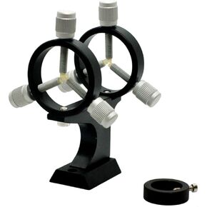 Astronomical Telescope Star Finder Mount, 3-Point Guide Ring Bracket, Aluminum Alloy CNC Dovetail Base for 1/4 Camera Thread, Black in Kuwait