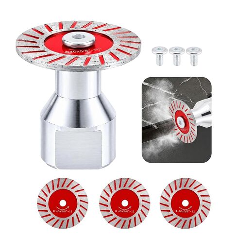 4 Pack 1.57 in (40mm) Diamond Saw Blades Set with 5/8-11 Arbor, Mini Diamond Engraving Blade for Granite Marble, Precision Stone Cutting Made Easy(4×Blades+1×Flange+4×Screws) in Kuwait