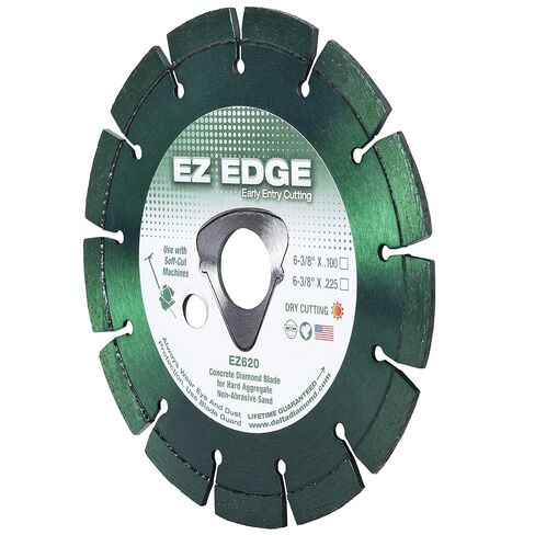 Delta Diamond EZ Edge Purple Early Entry Diamond Blade, 6-3/8" Soft Bond for Ultra-Hard Aggregate Concrete and Non-Abrasive Sand (Purple 6-3/8") in Kuwait