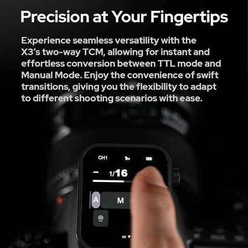 GODOX X3 S X3S Wireless Trigger Transmitter Compatible with Sony Cameras 2.4G TTL Flash Trigger, Built-in Lithium Battery, OLED Touchscreen, TCM Transform Function, Durable Hotshoe | For Sony cameras,High-Definit OLED Screen, TTL auto/manual/multi modes,  in Saudi Arabia