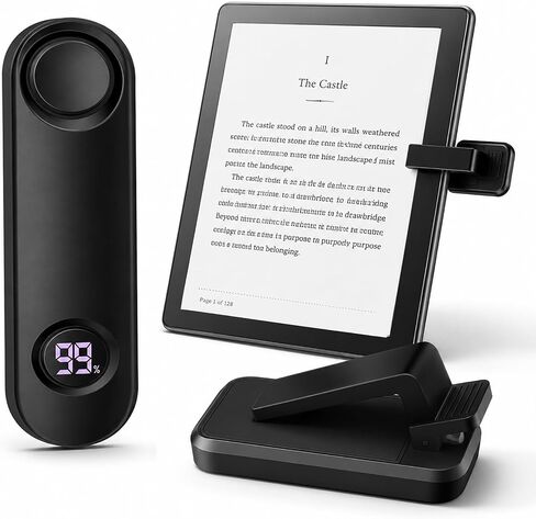 Page Turner for Kindle Paperwhite, RF Remote Control Clicker Page Turner Kindle Accessories for iPhone,iPad, Android Tablets Reading Novels,Camera Video Record&Shutter Selfie (Black) in Kuwait