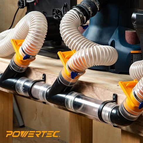 POWERTEC 2-1/2 Inch Y Fitting for 2 1/2 Inch Hose, 2 1/2 Inch Hose Connector Fittings for Dust Collection System, 1 pack (70179V) in Kuwait