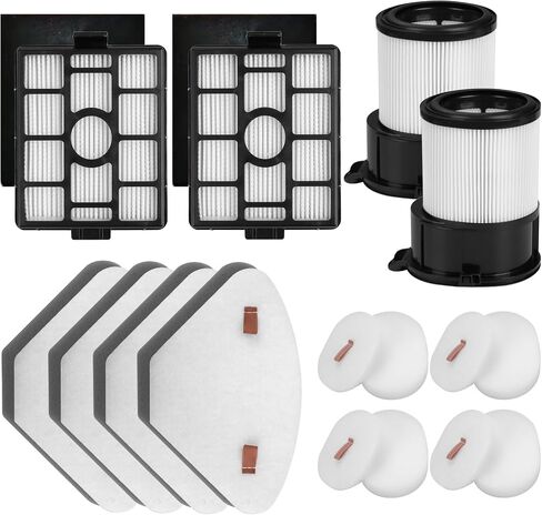 Replacement for Shark IP3251, IP3251C, IP3253, 2 PACK Auto-empty Dock Hepa Filter + 4 PACK Pre-motor Filter Assembly & 2 PACK Handheld Vacuum Post-motor Filter+ 4 PACK Pre-moter Filters in Kuwait