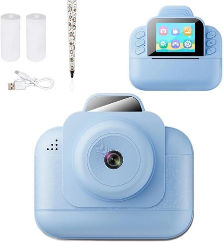 Instant Camera Kit with1080P HD Video, 2-Inch Display,USB Dual Power,Easy Photo Editing & Games Ideal for Birthdays,Valentine's,(Purple) in Kuwait