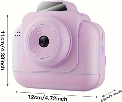 Instant Camera Kit with1080P HD Video, 2-Inch Display,USB Dual Power,Easy Photo Editing & Games Ideal for Birthdays,Valentine's,(Purple) in Kuwait