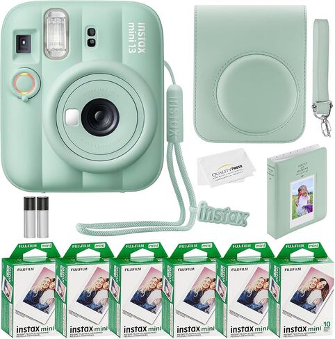 Fujifilm Instax Mini 13 Instant Camera 60 Films & Accessories (Lagoon Green) in Kuwait