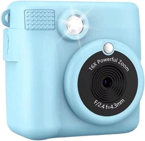 Portable Instant Print Camera for Kids - 1080P HD Video Camera with 3 Rolls Photo Paper and 32GB Card, Perfect Toy for Toddlers(ABS681-Pink32G) in Kuwait