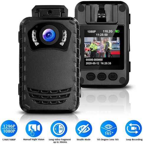 Mini Body Camera Full 1296P Mounted Small Portable Night Vision Cam in Kuwait