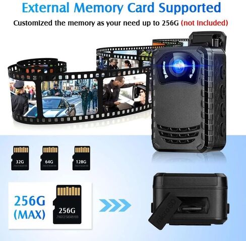 Mini Body Camera Full 1296P Mounted Small Portable Night Vision Cam in Kuwait