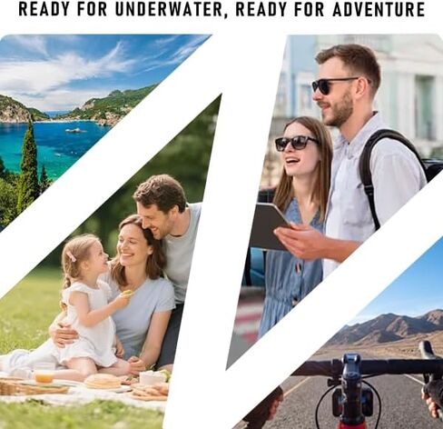 4K Mini Action Camera,4K60FPS 20MP WiFi Action Camera with EIS Ultra HD 130FT Waterproof Underwater Camera Remote Control(Black, 128, GB) in Kuwait
