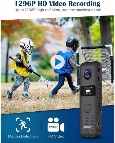 Mini Camera 1296P 64GB Professional Body Cam Micro Magnet Cameras Motion Detection Loop Recording Camcorder in Kuwait