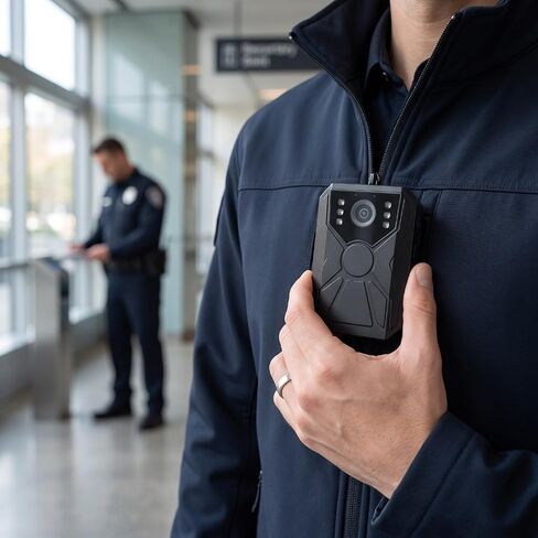 Dpofirs Body Worn Camera with WiFi, 1080P Night Vision Wearable Video Recorder with 32GB Memory Card and Wide Angle Lens for Outdoor Sports Law Enforcement (Black) in Kuwait