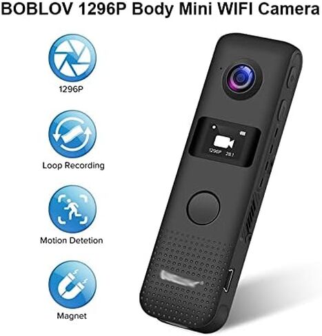 Mini Camera 1296P 64GB Professional Body Cam Micro Magnet Cameras Motion Detection Loop Recording Camcorder in Kuwait