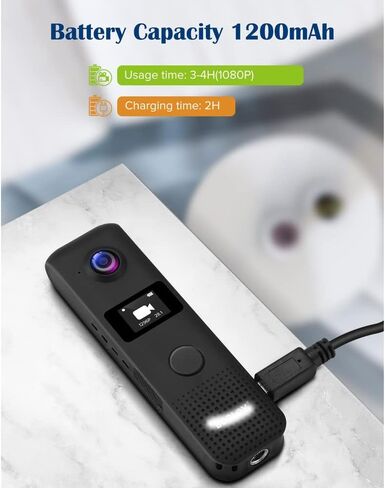 Mini Camera 1296P 64GB Professional Body Cam Micro Magnet Cameras Motion Detection Loop Recording Camcorder in Kuwait