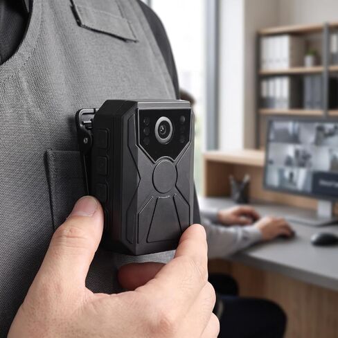 Dpofirs Body Worn Camera with WiFi, 1080P Night Vision Wearable Video Recorder with 32GB Memory Card and Wide Angle Lens for Outdoor Sports Law Enforcement (Black) in Kuwait