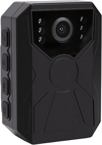 Dpofirs Body Worn Camera with WiFi, 1080P Night Vision Wearable Video Recorder with 32GB Memory Card and Wide Angle Lens for Outdoor Sports Law Enforcement (Black) in Kuwait