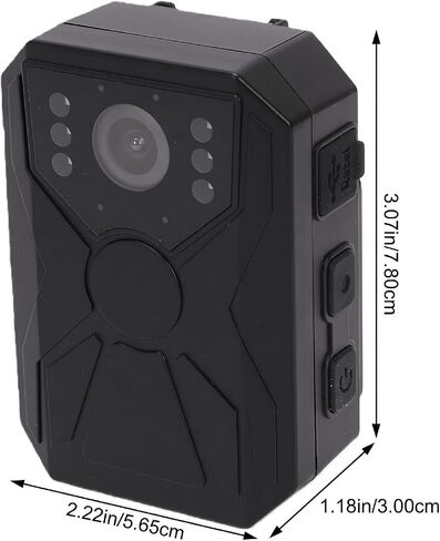 Dpofirs Body Worn Camera with WiFi, 1080P Night Vision Wearable Video Recorder with 32GB Memory Card and Wide Angle Lens for Outdoor Sports Law Enforcement (Black) in Kuwait